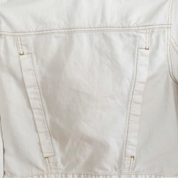 Free People Cream Rumors Denim Jacket Small NWOT - Picture 5 of 8